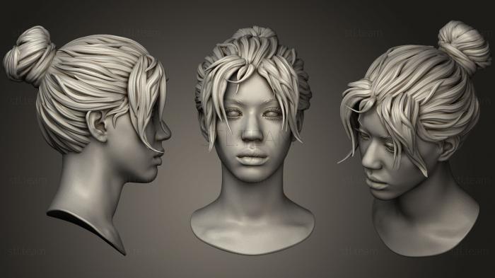 3D модель Черная женская голова 3 (STL)